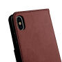 2in1 Beschermende Verwijderbare Flip Case voor Apple iPhone XS - bruin