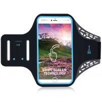 Sportieve zweetbestendige handkoffer voor Apple iPhone 6 / 6S / 7 / 8 Apple iPhone 6 / 6S / 7 / 8 - zwart