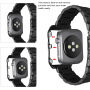 Metalen deksel met riem voor Apple Watch 42mm / 41mm / 40mm / 38mm - zwart