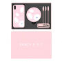 NILLKIN 3v1 Gift Box (beschermhoes / draadloze lader / kabel) voor iPhone X - rozig