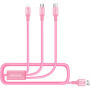 NILLKIN 3v1 Gift Box (beschermhoes / draadloze lader / kabel) voor iPhone X - rozig