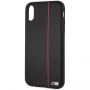BMW Red Stripe Hard Case voor de BMW Red Stripe voor iPhone XR - zwart