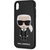 Karl Lagerfeld Ikonik TPU koffer voor Karl Lagerfeld Ikonik TPU voor iPhone XR - zwart