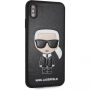 Karl Lagerfeld Ikonik TPU koffer voor Karl Lagerfeld Ikonik TPU voor iPhone XS Max. - zwart