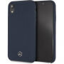 Mercedes Silicium / Vezel Gevoerde Gevalvoering voor iPhone XR - marineblauw