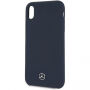 Mercedes Silicium / Vezel Gevoerde Gevalvoering voor iPhone XR - marineblauw