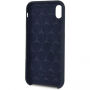 Mercedes Silicium / Vezel Gevoerde Gevalvoering voor iPhone XR - marineblauw