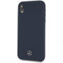 Mercedes Silicium / Vezel Gevoerde Gevalvoering voor iPhone XR - marineblauw