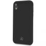 Mercedes Silicium / Vezel Gevoerde Gevalvoering voor iPhone XR - zwart