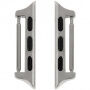 Reserve metalen gesp met as voor riem voor Apple Watch Ultra 49mm / 46mm / 45mm / 44mm / 42mm - 2 stuks - zilver