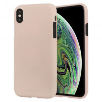 MERCURY GOOSPERY Vloeibaar siliconendeksel voor iPhone XS Max. - beige