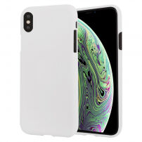 MERCURY GOOSPERY Vloeibaar siliconendeksel voor iPhone XS - wit