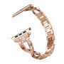 Metalen riemenset met stenen voor Apple Watch Ultra 49mm / 46mm / 45mm / 44mm / 42mm - roze-goud
