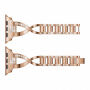 Metalen riemenset met stenen voor Apple Watch Ultra 49mm / 46mm / 45mm / 44mm / 42mm - roze-goud