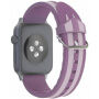 Siliconen band met strepen voor Apple Watch 42mm / 41mm / 40mm / 38mm - violet