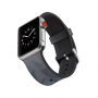 Siliconen band met grijs patroon voor Apple Watch 42mm / 41mm / 40mm / 38mm - zwart
