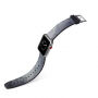 Siliconen band met grijs patroon voor Apple Watch 42mm / 41mm / 40mm / 38mm - zwart