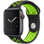 Siliconen band voor Apple Watch 42mm / 41mm / 40mm / 38mm - zwart-groen