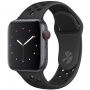 Siliconen band voor Apple Watch 42mm / 41mm / 40mm / 38mm - zwart-grijs