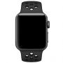 Siliconen band voor Apple Watch 42mm / 41mm / 40mm / 38mm - zwart-grijs