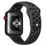 Siliconen band voor Apple Watch 42mm / 41mm / 40mm / 38mm - zwart-grijs