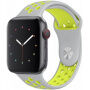 Siliconen band voor Apple Watch 42mm / 41mm / 40mm / 38mm - grijs-geel