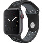 Siliconen band voor Apple Watch Ultra 49mm / 46mm / 45mm / 44mm / 42mm - zwart-grijs