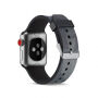 Siliconen band met grijs patroon voor Apple Watch 42mm / 41mm / 40mm / 38mm - zwart