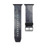 Siliconen band met grijs patroon voor Apple Watch 42mm / 41mm / 40mm / 38mm - zwart