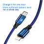 BASEUS bliksem/USB-C-kabel voor iPhone - 2m - blauw