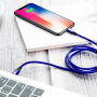 BASEUS bliksem/USB-C-kabel voor iPhone - 2m - blauw