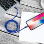 BASEUS bliksem/USB-C-kabel voor iPhone - 2m - blauw