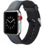 Siliconen band met grijs patroon voor Apple Watch 42mm / 41mm / 40mm / 38mm - zwart