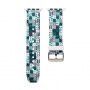 Siliconen band met zwart patroon voor Apple Watch 42mm / 41mm / 40mm / 38mm - wit