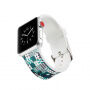 Siliconen band met zwart patroon voor Apple Watch 42mm / 41mm / 40mm / 38mm - wit