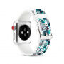 Siliconen band met zwart patroon voor Apple Watch 42mm / 41mm / 40mm / 38mm - wit