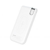BASEUS Power Bank 10000mAh met draadloos opladen - wit