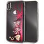 Ik denk dat Glitter Case Hearts cover voor iPhone XS Max. - framboos