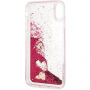 Ik denk dat Glitter Case Hearts cover voor iPhone XS Max. - framboos