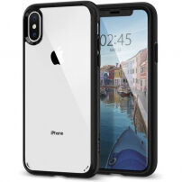 Spigen Ultra Hybride 360 cover voor iPhone XS / X - zwart