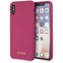 Denk dat Silicone Cover Gold Logo voor iPhone X / XS - rozig