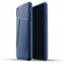 Mujjo volleren portemonneehoes voor iPhone XS Max. - blauw