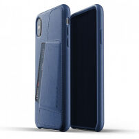 Mujjo volleren portemonneehoes voor iPhone XS Max. - blauw