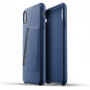 Mujjo volleren portemonneehoes voor iPhone XS Max. - blauw