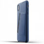 Mujjo volleren portemonneehoes voor iPhone XS Max. - blauw