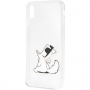 Karl Lagerfeld Fun Choupette Geen Touw Hard Case voor iPhone XS Max. - rein