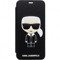 Karl Lagerfeld Ikonik Boekenkast voor Karl Lagerfeld Ikonik voor iPhone XS Max. - zwart
