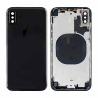 Achterklep (behuizing) voor Apple iPhone X - zwart