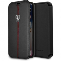 Ferrari Off Track Book Case voor iPhone X / XS - zwart