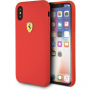 Ferrari SF Siliconenkoker voor Ferrari SF Siliconen voor iPhone X / XS - rood